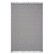 Guros Collection 4X6 White / Geometric Indoor / Outdoor Area Rug