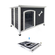40.55' Wooden Folding Dog House,Outdoor Waterproof Dog Cage,Indoor Solid Wood Outside Dog Shelter Kennel Easy to Assemble