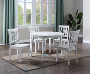 Naples - 5 Piece Drop Leaf Dining Set - White