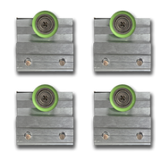 Shower Door Rollers Replacement Parts Only, 4 Pcs/Pack, Brushed Nickel 24D03PBNGJ