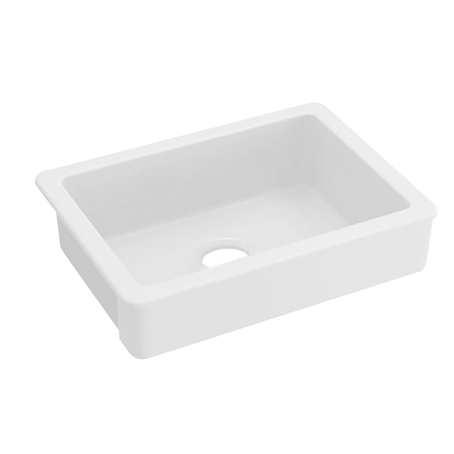 30'L x 19' W Farmhouse/Apron Front White Ceramic Kitchen Sink