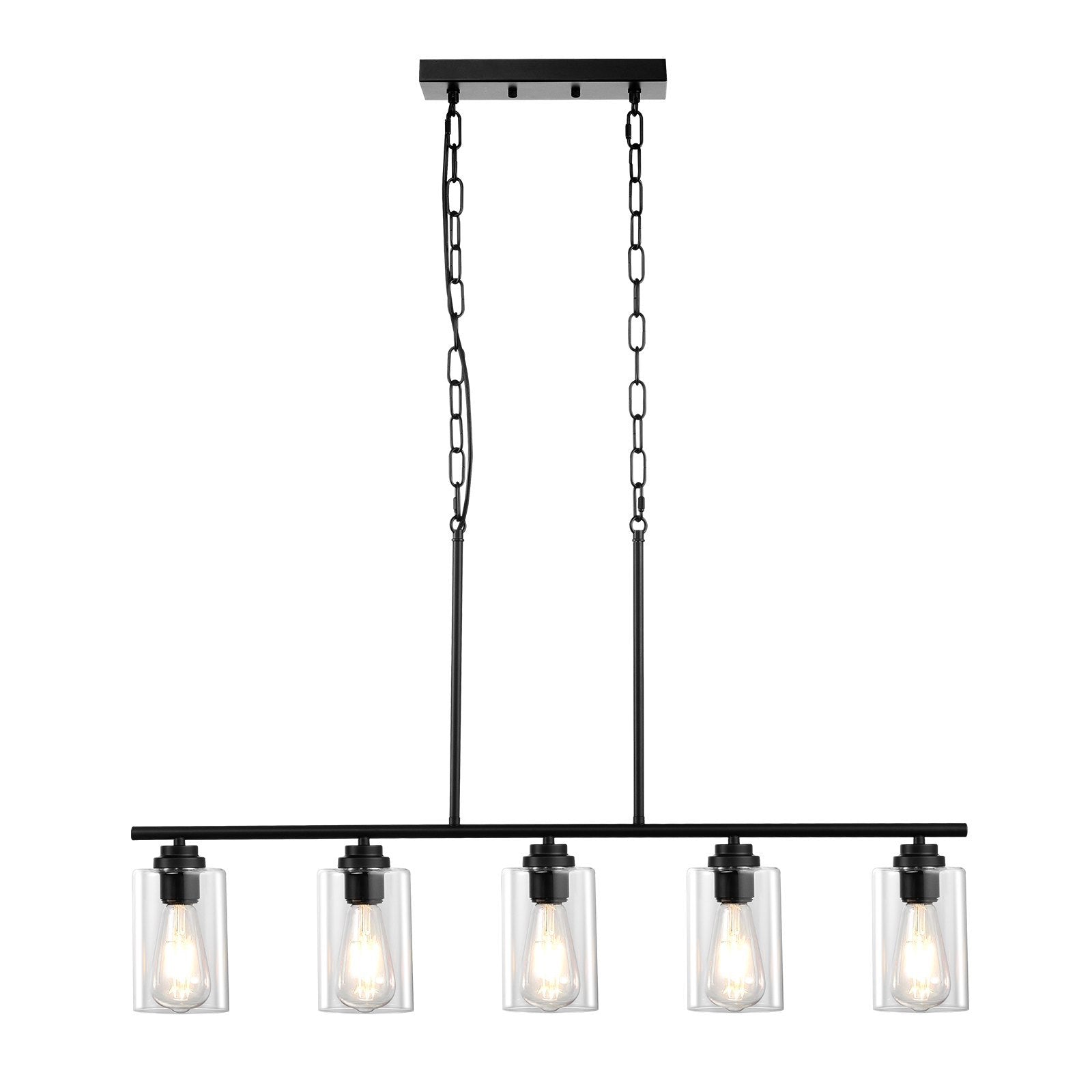 5-Light Kitchen Island Pendant Lights 60W Adjustable Dining Room Light E26