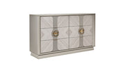 Eternity Traditional Style 6- Drawer Dresser Made with Wood and Gold Accents in Beige  same as B009P291905 ( CA inventory)