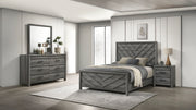 Denver Modern Style 4 Pc Full Bedroom Set Made with Wood in Gray (CA INVENTORY)