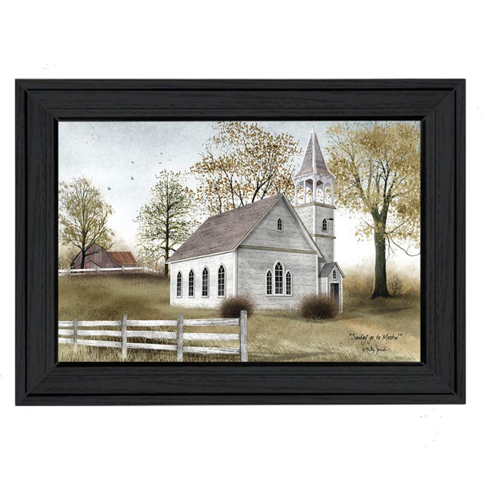 'Sunday Go To Meetin' By Billy Jacobs, Printed Wall Art, Ready To Hang Framed Poster, Black Frame