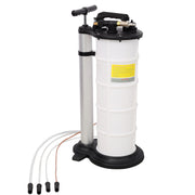 9L Pneumatic/Manual Oil Extractor Pump for Automotive Fluids in White and Black Plastic