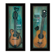 'Tune my Heart and I will Sing' 2-Piece Vignette by Tonya Crawford, Black Frame