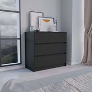 Dresser 31'H, 3 Drawers, Chest of Drawers, Black
