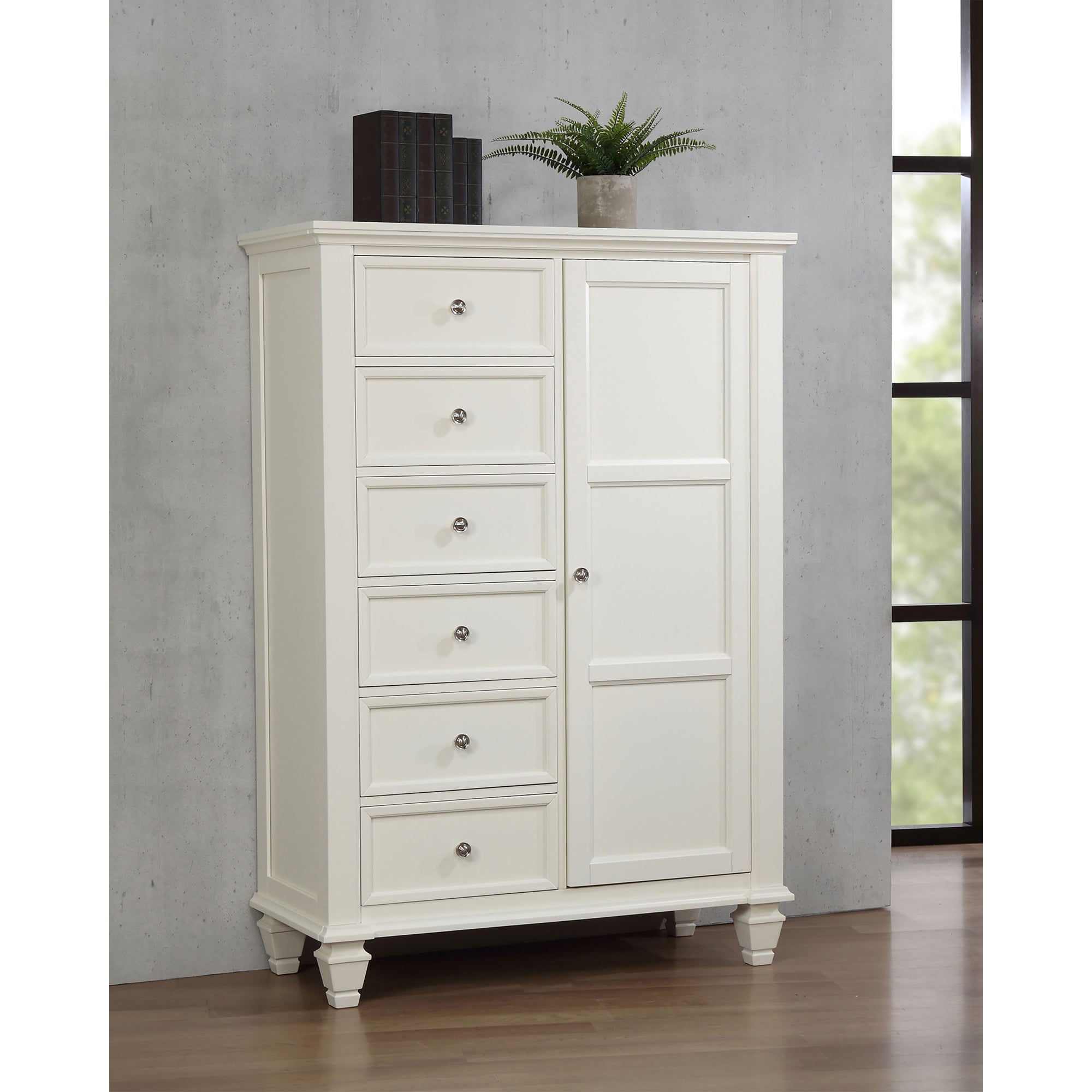 Vallauris Cream White 8-drawer Chest