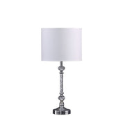 19.25' In Audrey Twisted Crystal Modern Silver Table Lamp
