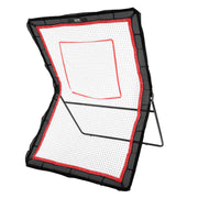 Lacrosse Rebounder for Backyard, 5x7 Ft Volleyball Bounce Back Net, Pitchback Throwback Baseball Softball Return Training Screen, Adjustable Angle Shooting Practice Training Wall with Target