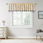 Embroidered Window Valance Yellow 50x18'