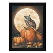 'In the Pumpkin Patch' By John Rossini, Printed Wall Art, Ready To Hang Framed Poster, Black Frame