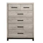 Two-Tone Gray Finish 1pc Bedroom Chest with 5 Storage Drawers Modern Contemporary Furniture