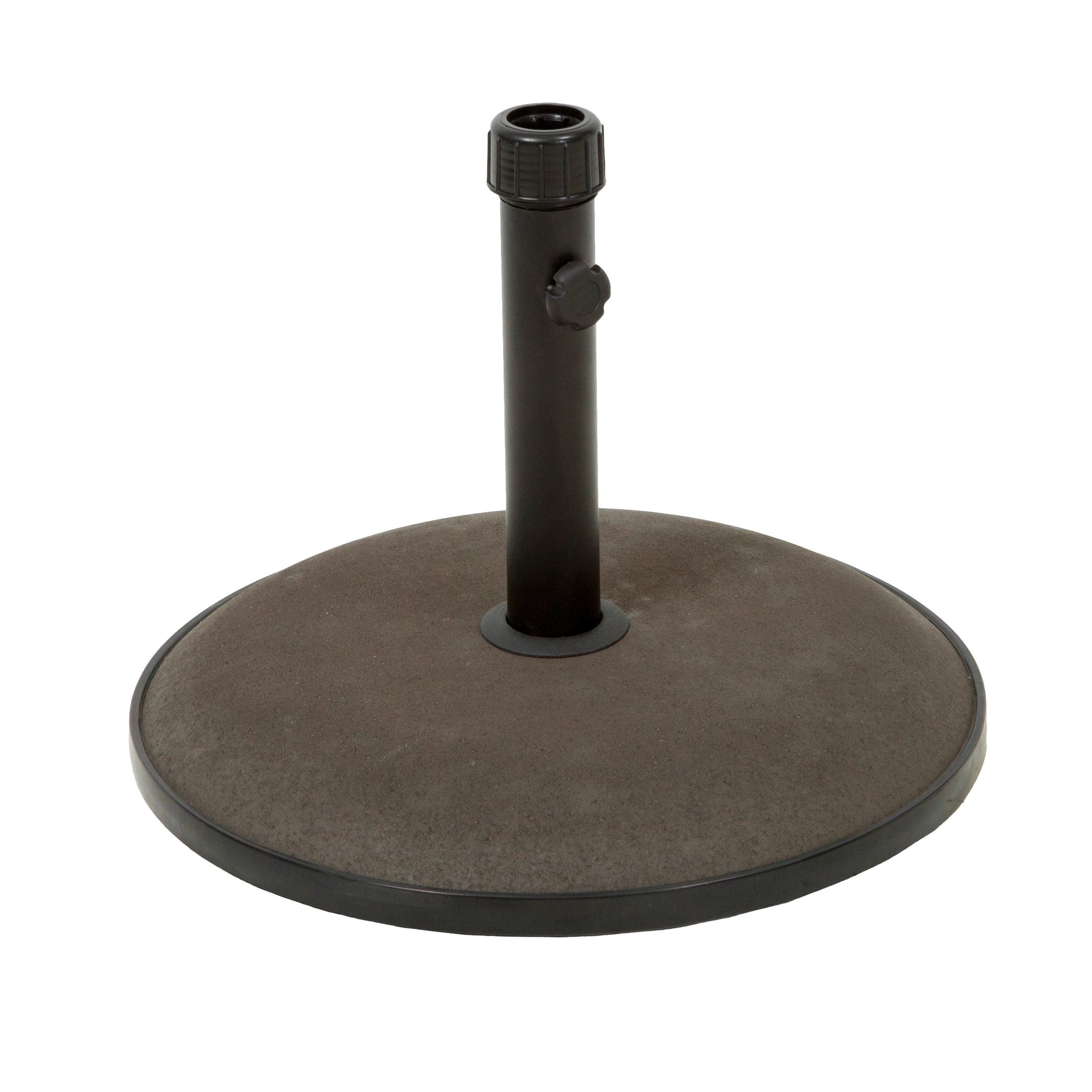 UM-HOLDER Round Umbrella Base 66 lbs Concrete Brown 19.68x19.68x15.54 inches