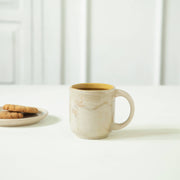 Handcrafted 7oz Beige Ceramic Coffee Mug – Stylish & Compact for Your Favorite Brew