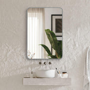 22x30 Inch Silver Metal Framed Rectangular Bathrrom Mirror for Wall.(W2203P183126)