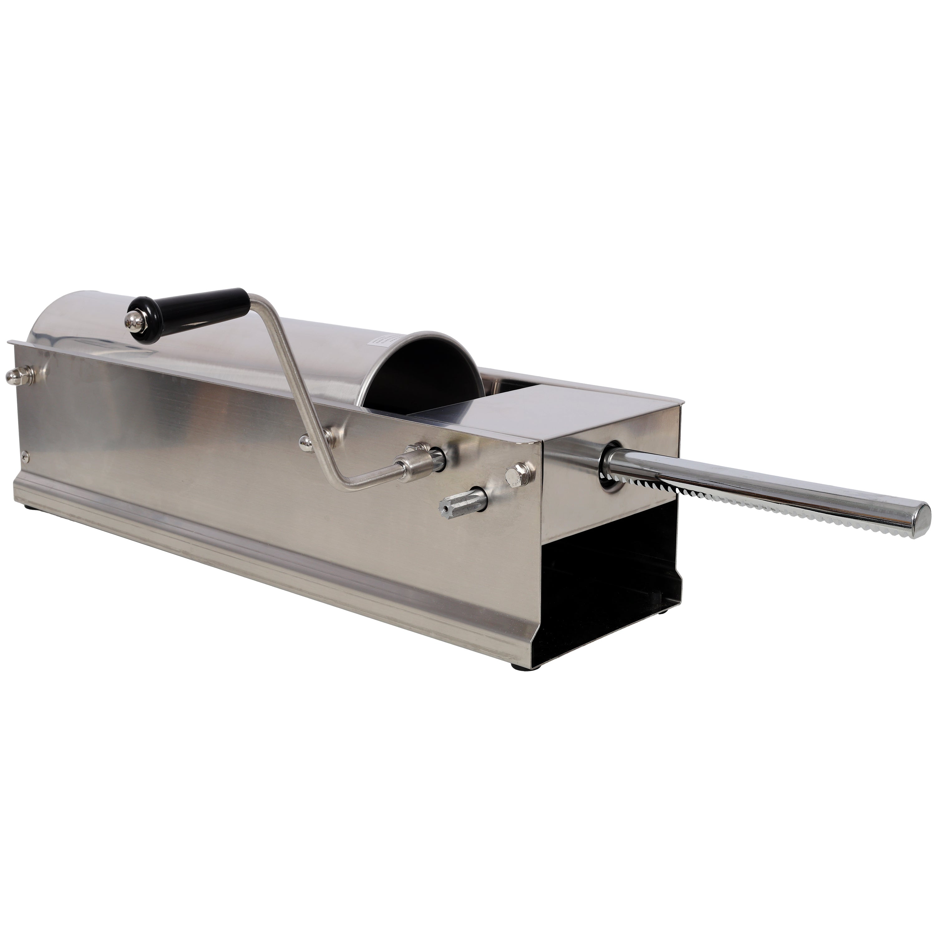 7L/15LBS Horizontal Sausage Stuffer,Stainless Steel,Manual Sausage Maker,With 4PCS Filling Nozzles, For Home & Commercial Use