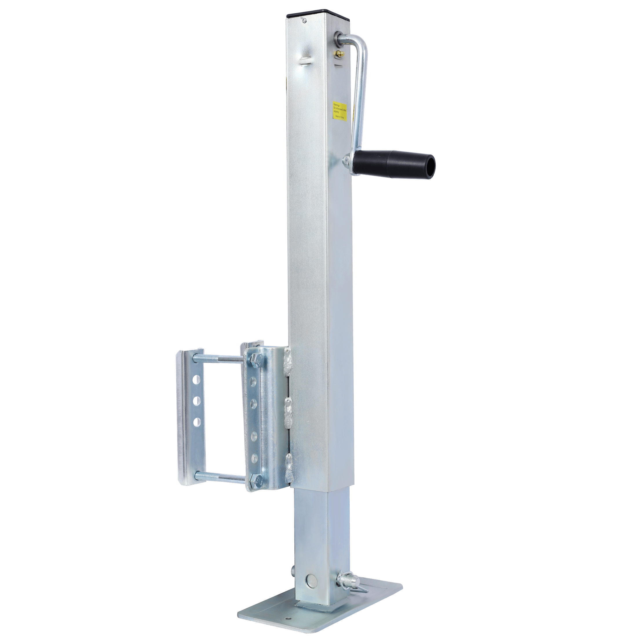 Heavy Duty Trailer Jack, Fixed Mount Jack w/Drop Leg, 28.6 in. of Lift, Max Load 2,500 Lbs