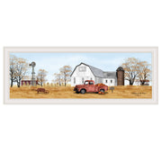 'Autumn on Farm' by Billy Jacobs, Ready to Hang Framed Print, White Frame