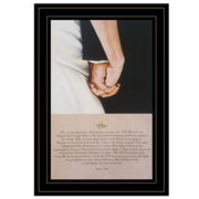 'I DO' by Artisan Bonnie Mohr , Ready to Hang Framed Print, Black Frame