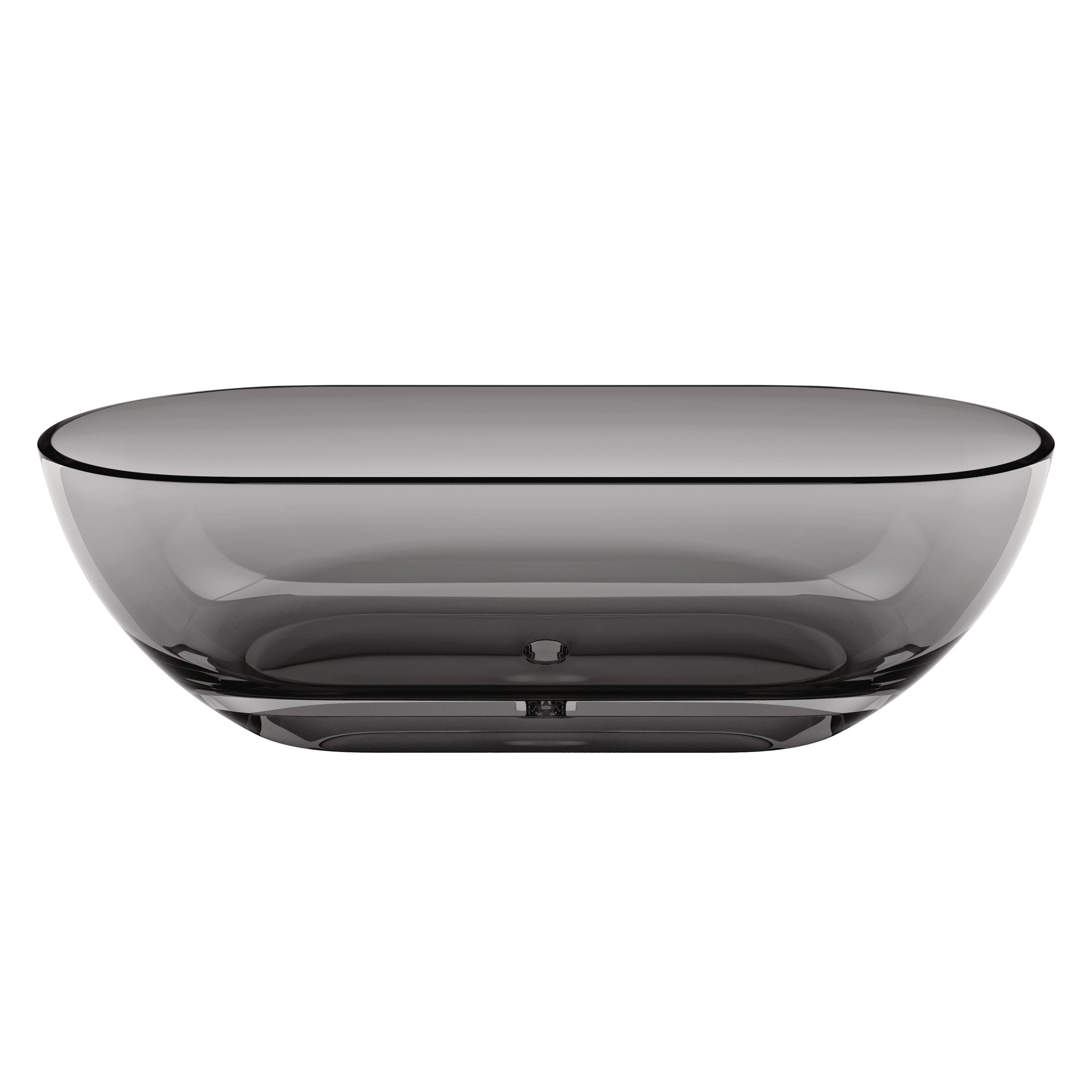 69 Inch Solid Surface Soaking Bathtub - Deep Soak Freestanding Tub