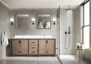 Rustic Barnwood Double Bath Vanity 80 in. W x 22 in. D, Cultured Marble Top and Faucet Set