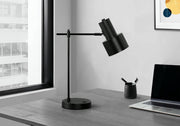 Lighting, 21'h, Table Lamp, Usb Port Included, Black Metal, Black Shade, Modern