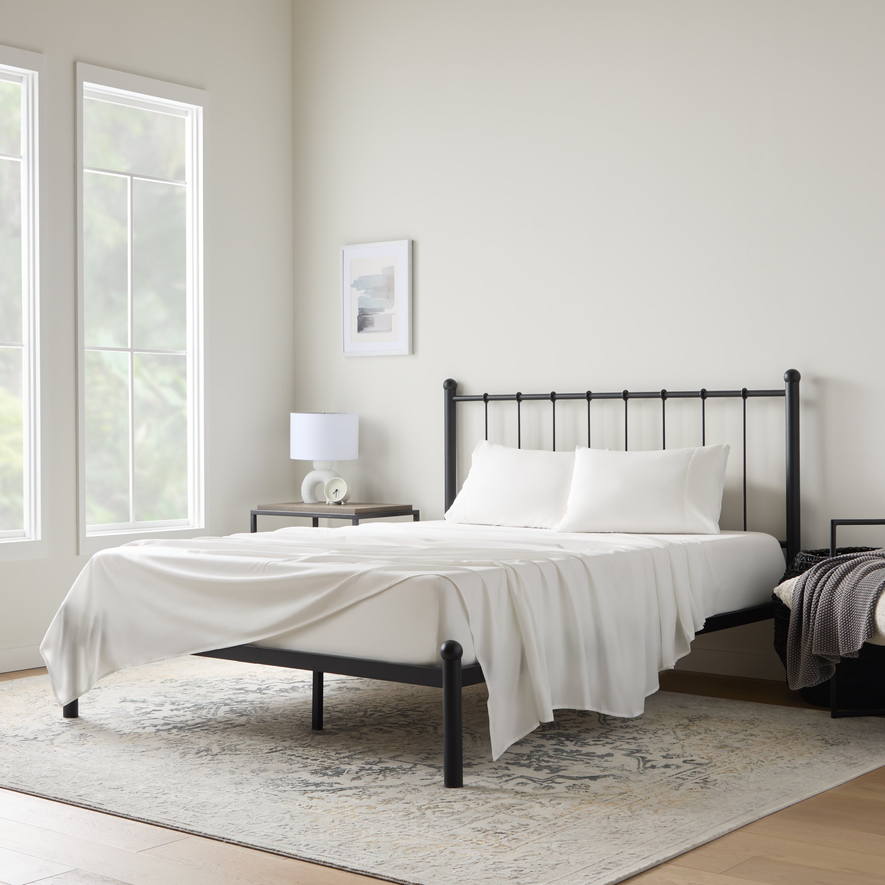 Weekender 90gsm Bamboo Sheet Set, Split King, White