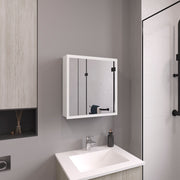 Duma 21.1' H x 19.7' W Mirror Medicine Cabinet, One door with Four interior Shelves for Bathroom, Kitchen White