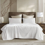 4 Pieces Queen Sateen Sheet Set,White