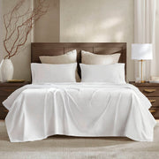 4 Pieces King Sateen Sheet Set,White
