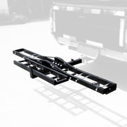 Motorcycle Hitch Carrier with Loading Ramp, 500 LBS Capacity, Heavy Duty Hitch Mounted Motorcycle Trailer Carrier Scooter Dirt Bike Hauler Hitch Mount Rack