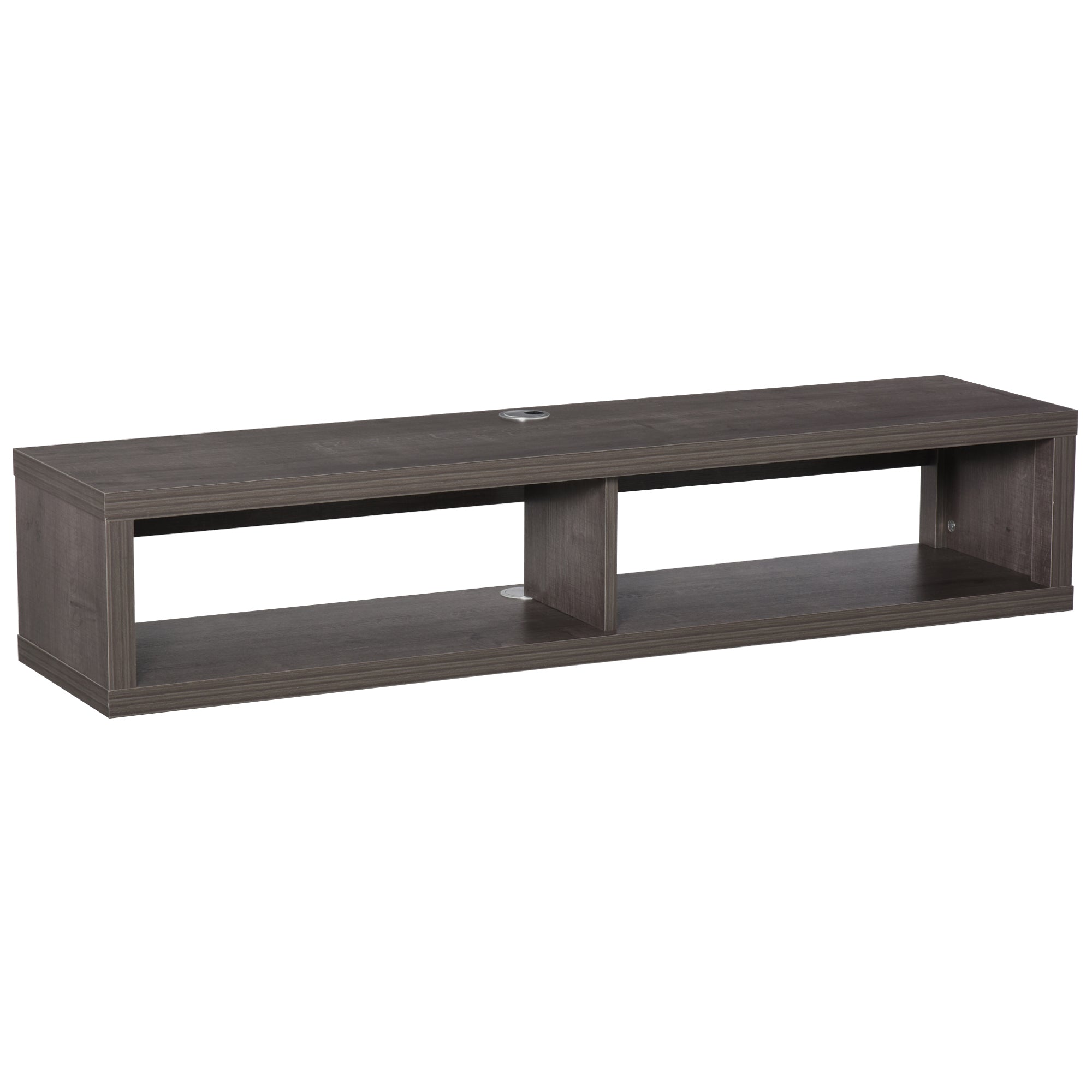 Wall Mounted TV Stand, Media Console Floating Storage Shelf for Living Room or Home Office, Dark Grey