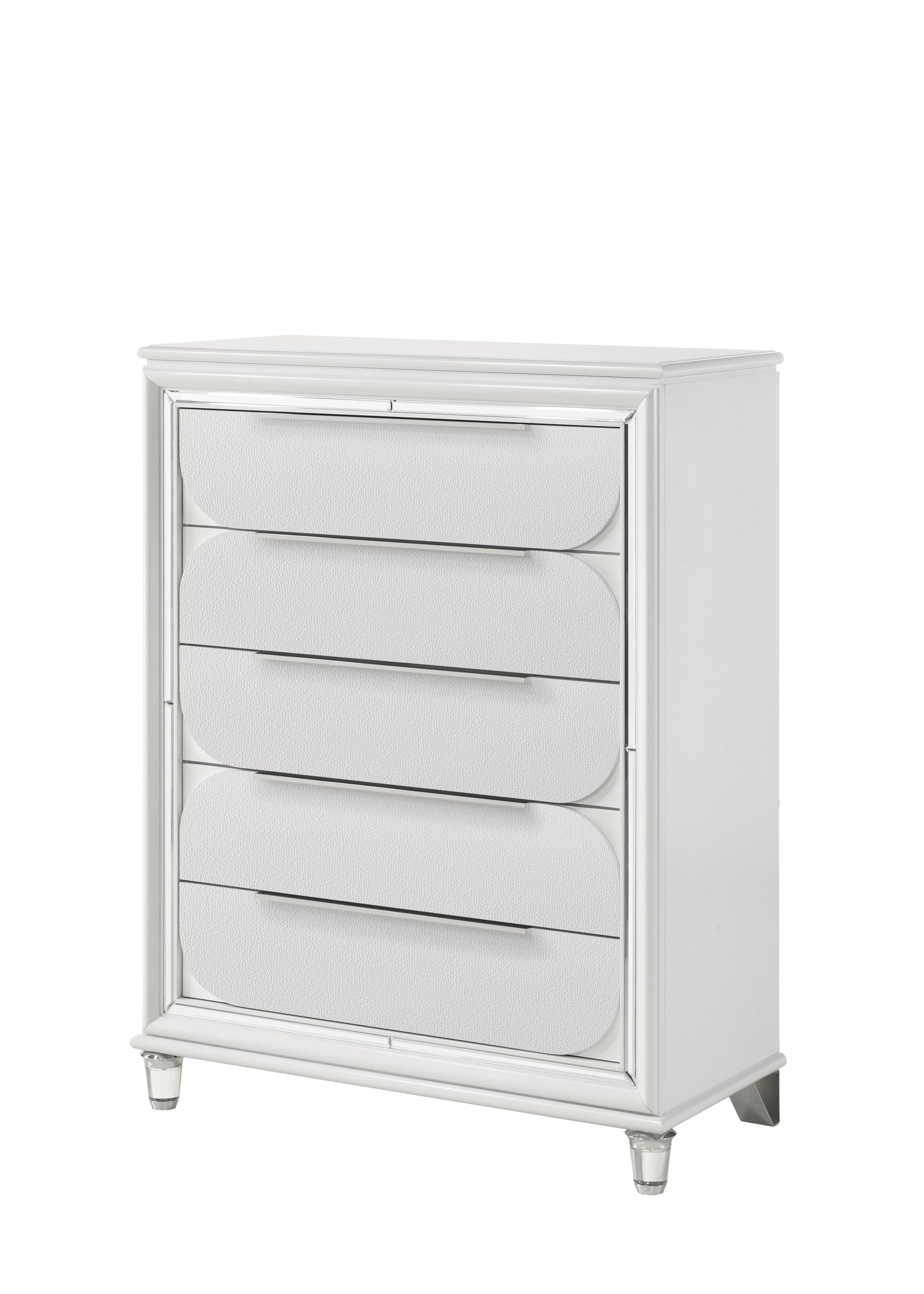 Tarian Pearl White Finish Chest