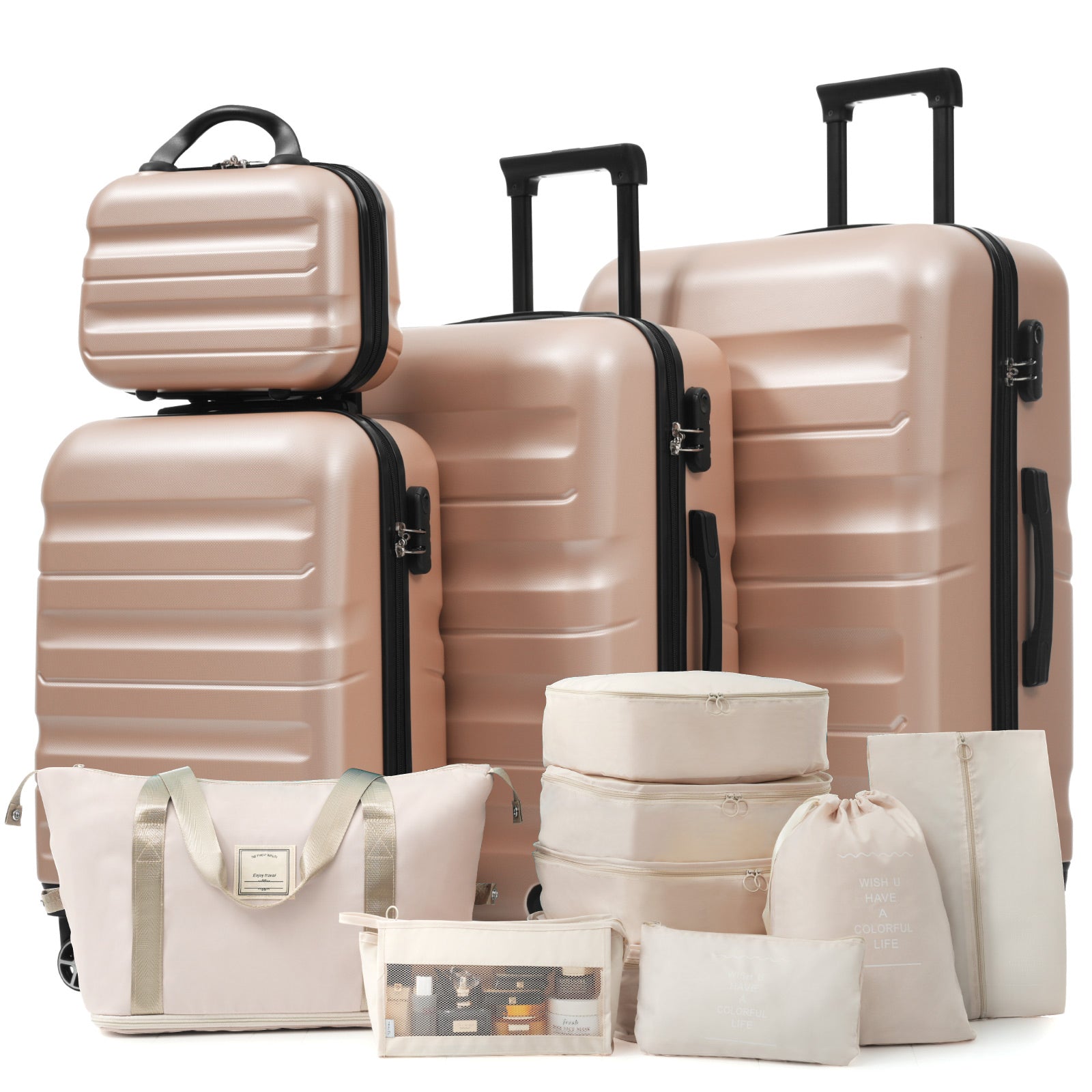 Hardshell ABS Luggage Set - Lightweight & Durable Suitcases with Dual Spinner Wheels, Carry-On & Check-In Sizes for Travel & Business