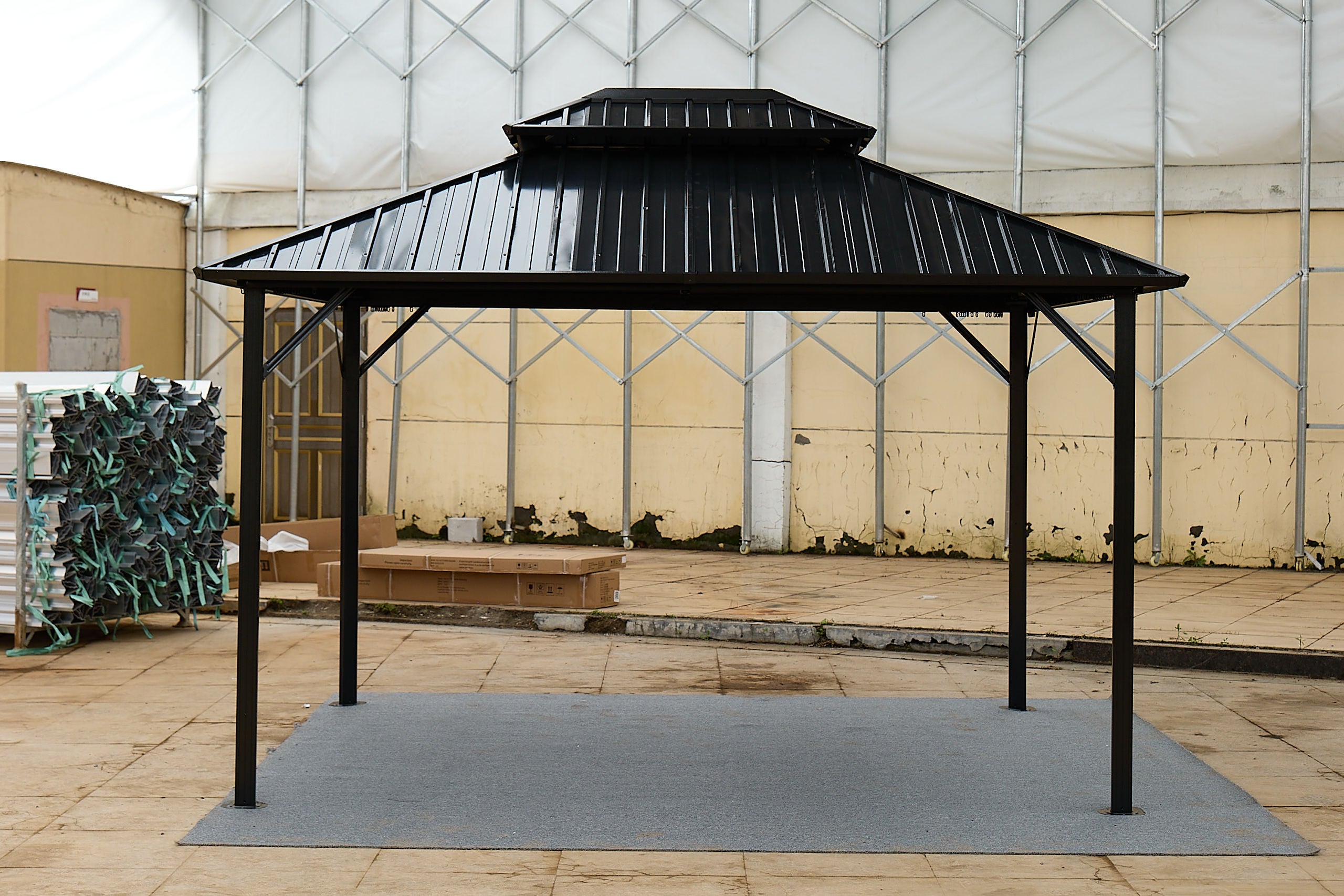 10*10 color steel tile double-roof pavilion gazebo