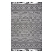 Guros Collection 8X10 Grey / White / Geometric Indoor / Outdoor Area Rug