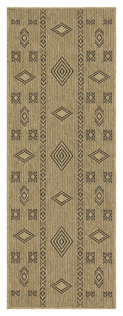 Earth GC_NTL1001 Jute/Black 2 ft. 7 in. x 7 ft. 3 in. Indoor/Outdoor Area Rug