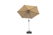7.5FT Patio Umbrella, Outdoor Table Umbrella with Push Button Tilt and Crank, UV Protection Waterproof Market Sun Umbrella with 6 Sturdy Ribs for Garden, Deck, Backyard, Pool (Beige)