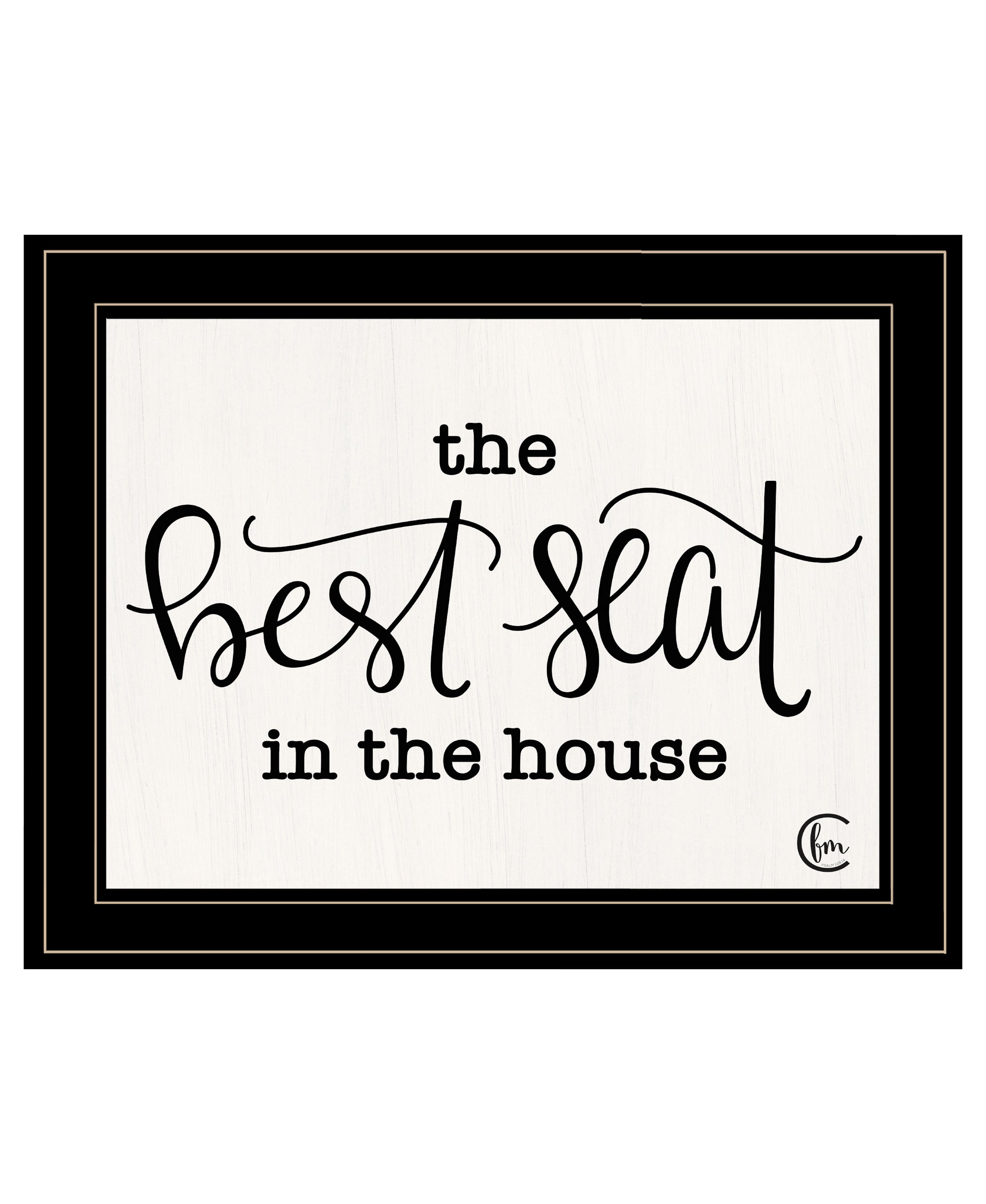 'The Best Seat in the House'  by Fearfully Made Creations, Ready to Hang Framed Print, Black Frame
