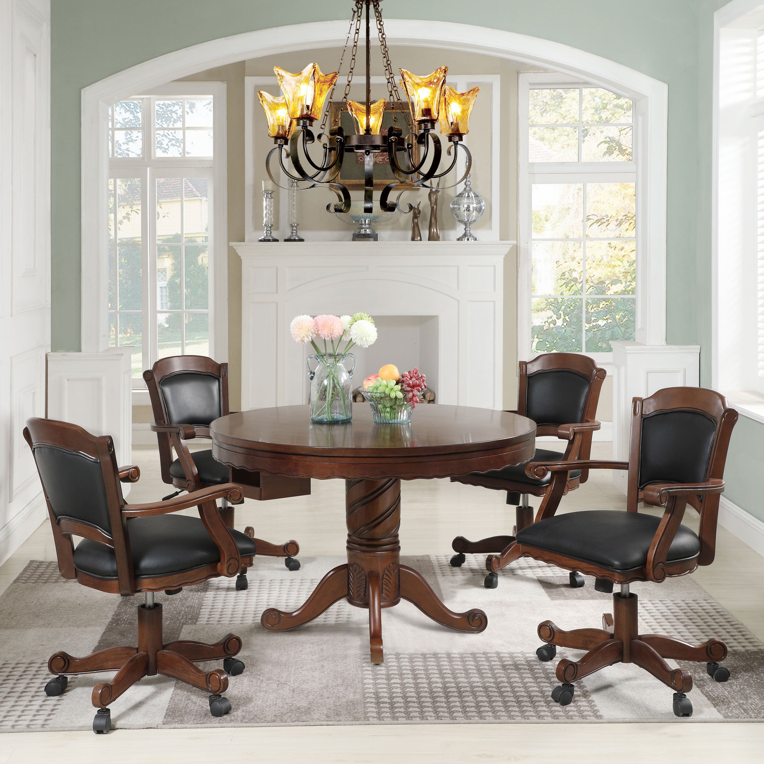 Chilmark Black and Tobacco 5-piece Game Set