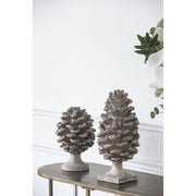 Set of 2 Pinecone Table Decor, Small: D7x10.5', Large: D7x14'