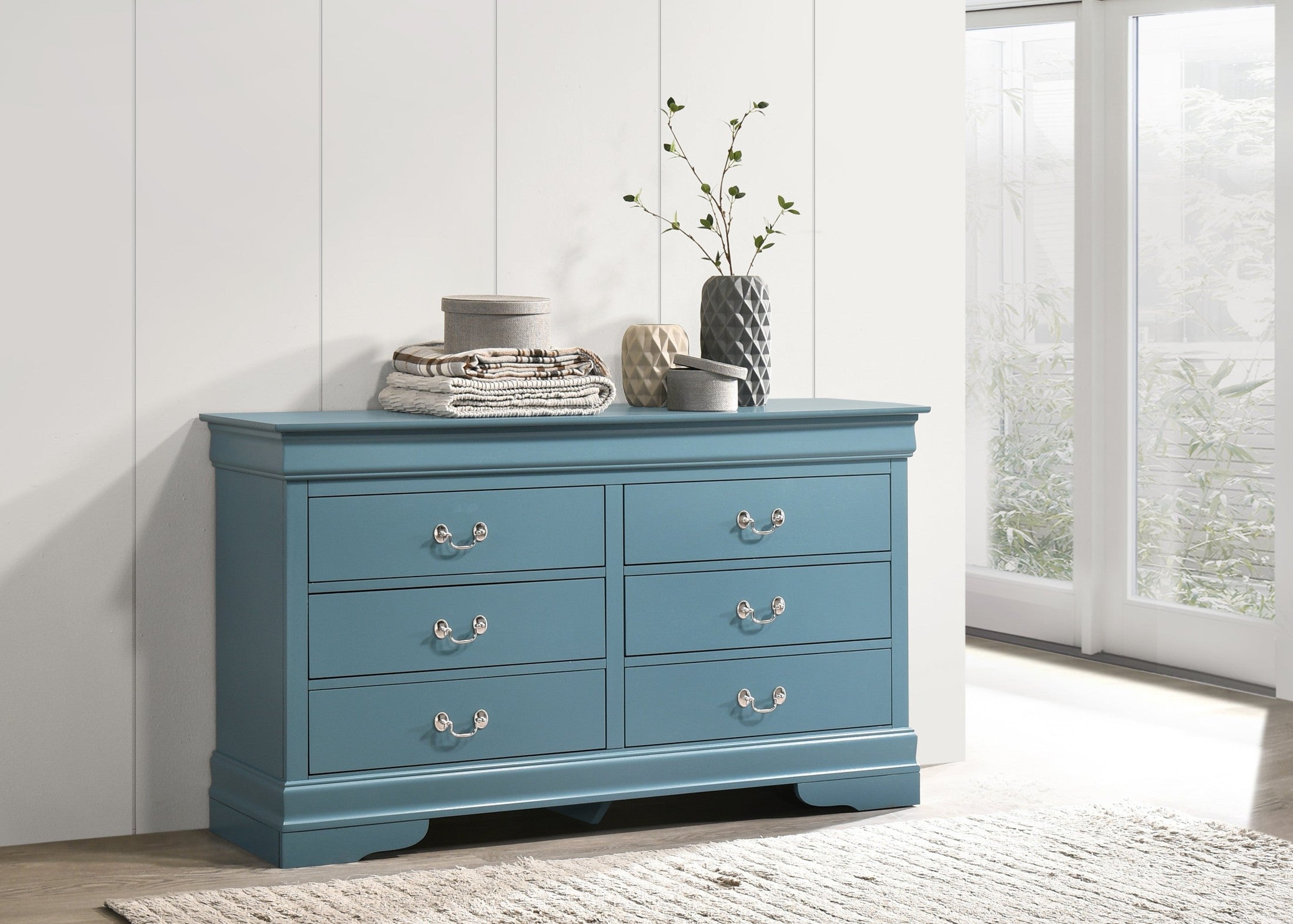 Charming Teal Traditional Dresser