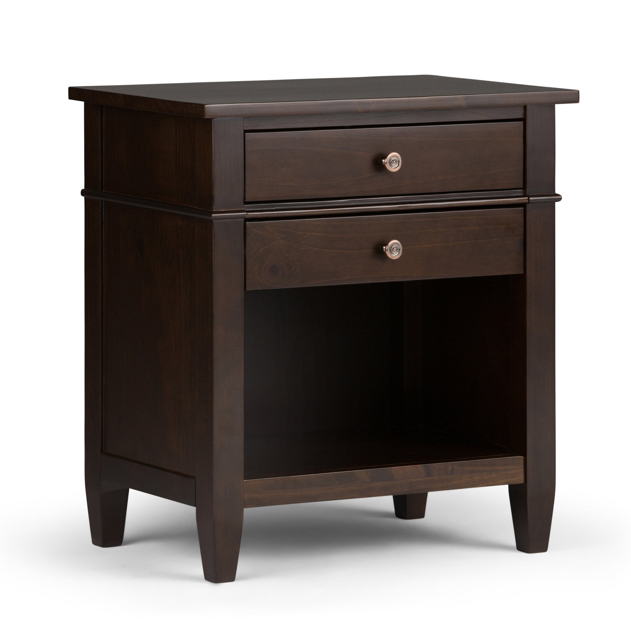 Carlton - Bedside Table - Dark Tobacco Brown
