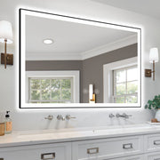 55x36 Inch Frameless LED Bathroom Mirror,Smart Mirror