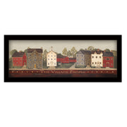'The Village Proper' By Pam Britton, Printed Wall Art, Ready To Hang Framed Poster, Black Frame