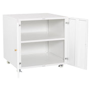White Metal Printer Stand with Storage and Adjustable Shelf for Home Office