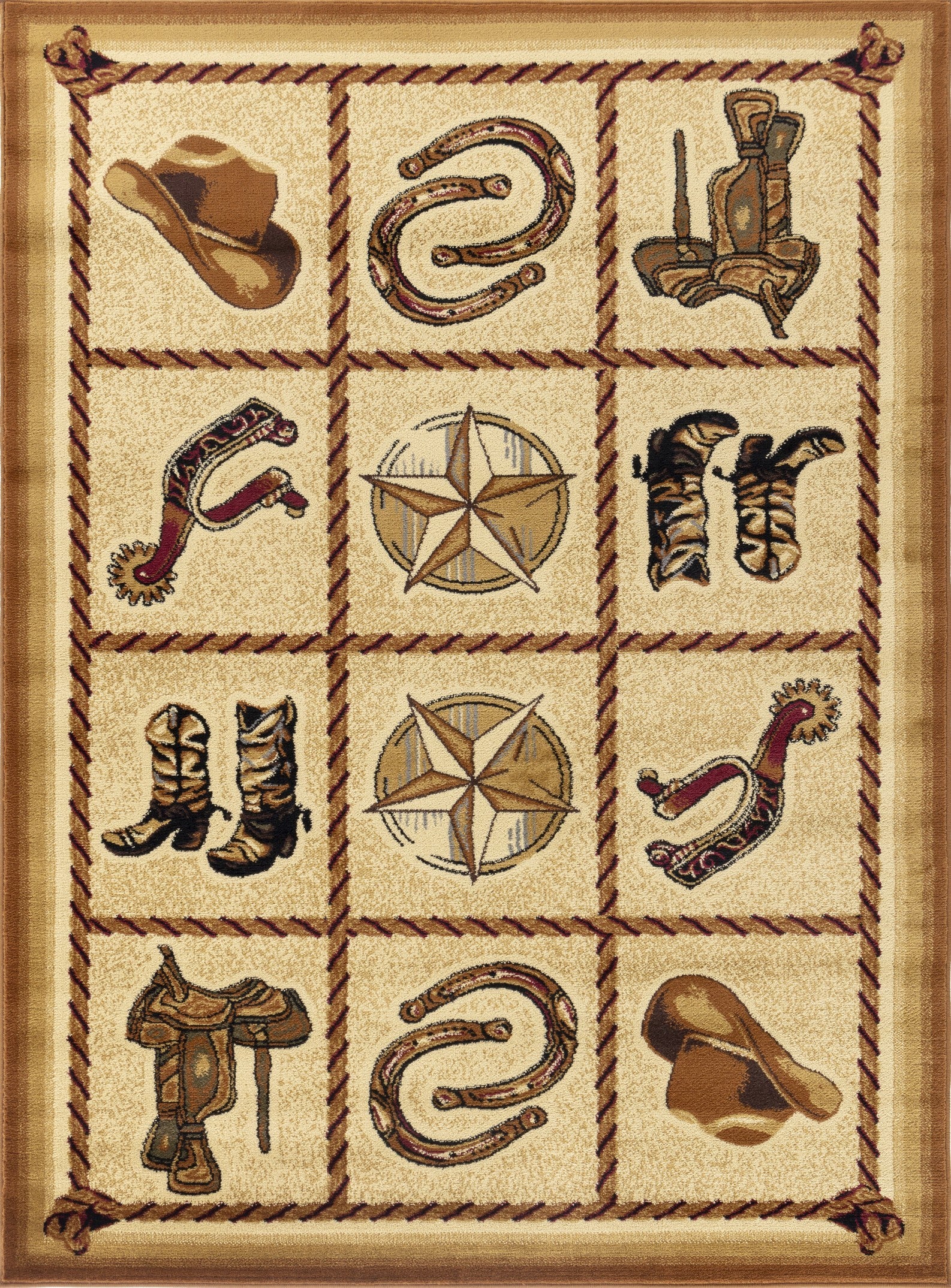 Tribes GC_YLS4010 Beige 7 ft. 10 in. x 10 ft. 3 in. Southwest Area Rug