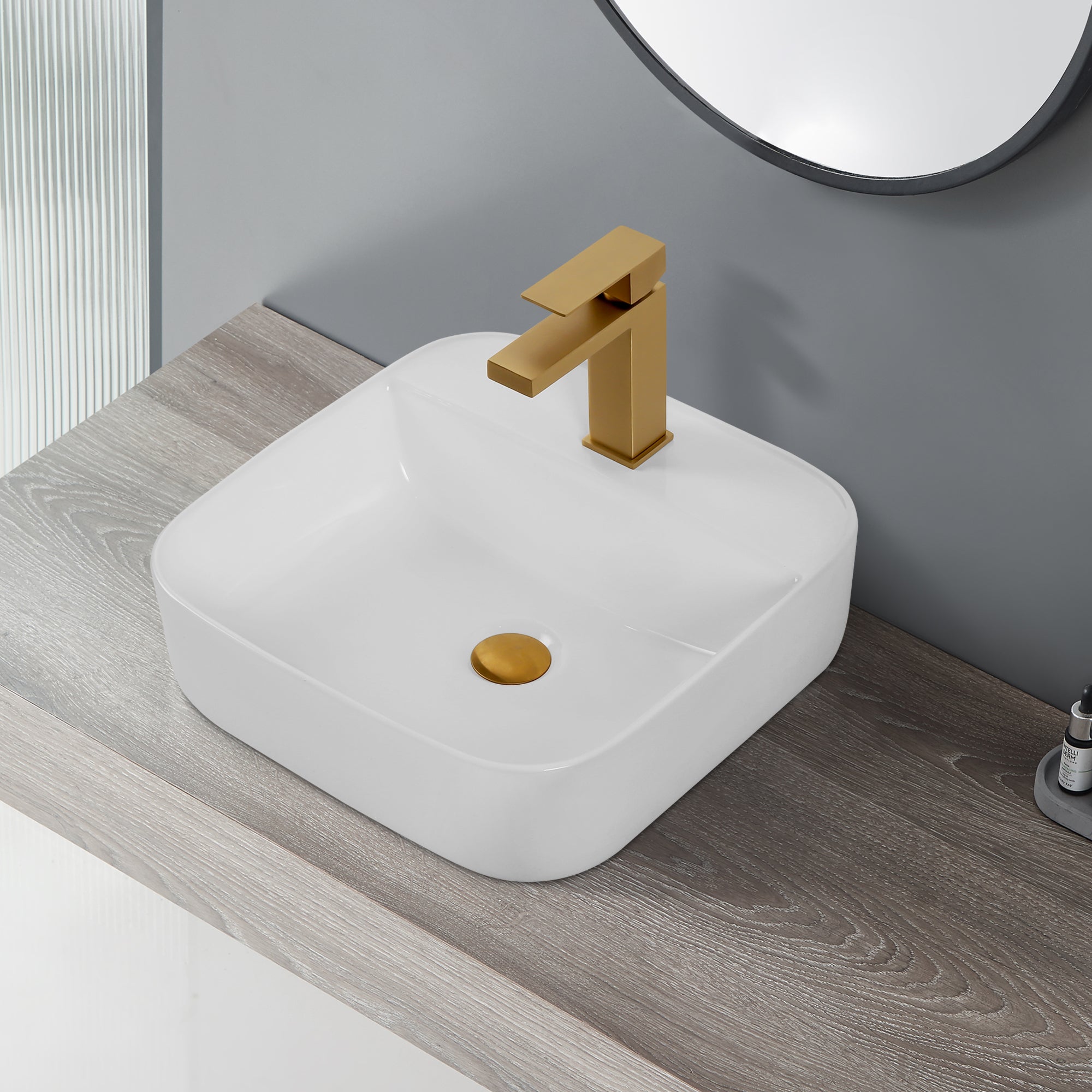 Bothwa Home Square Counter Top Wash Basin (White Finish) CUPC Certified